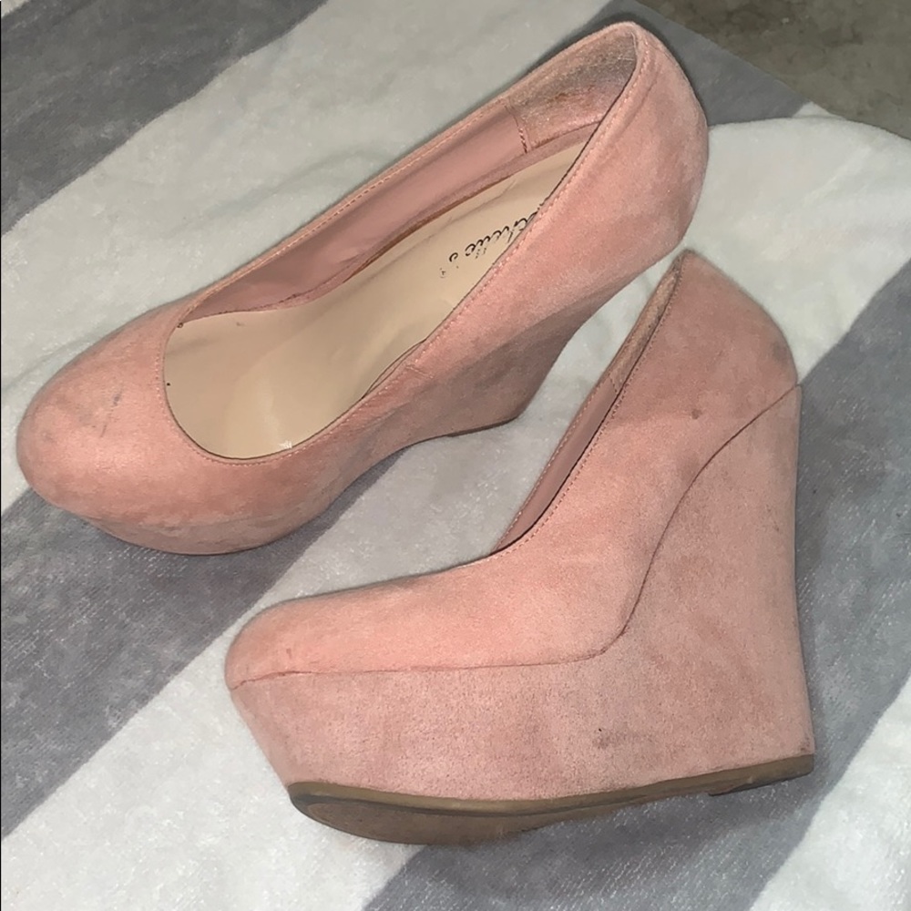 Cute suede wedges